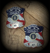 Load image into Gallery viewer, Boston Police Donald Trump 45th Presidential Badge
