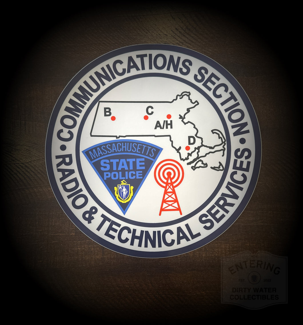 Mass State Police Communications Section Decal (6 inch)