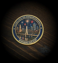 Load image into Gallery viewer, Massachusetts State Police 250th Anniversary Challenge Coin
