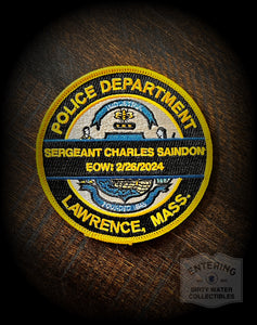 Sgt. Saindon Memorial Patch - Lawrence PD