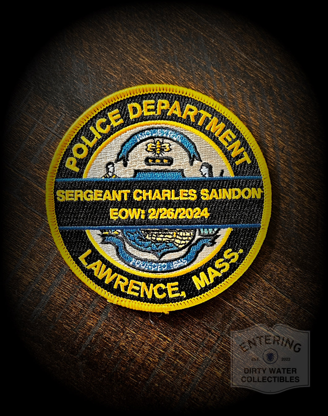 Sgt. Saindon Memorial Patch - Lawrence PD