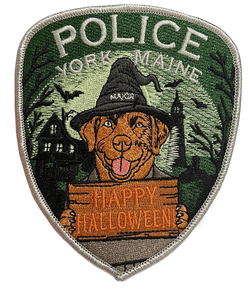 Major the Comfort Dog York Maine PD Halloween glow in the dark patch!