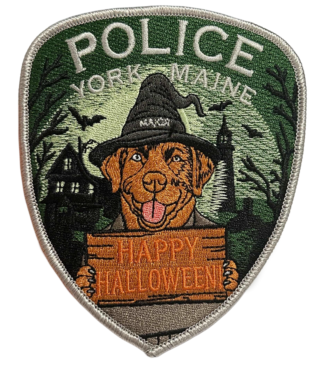 Major the Comfort Dog York Maine PD Halloween glow in the dark patch!