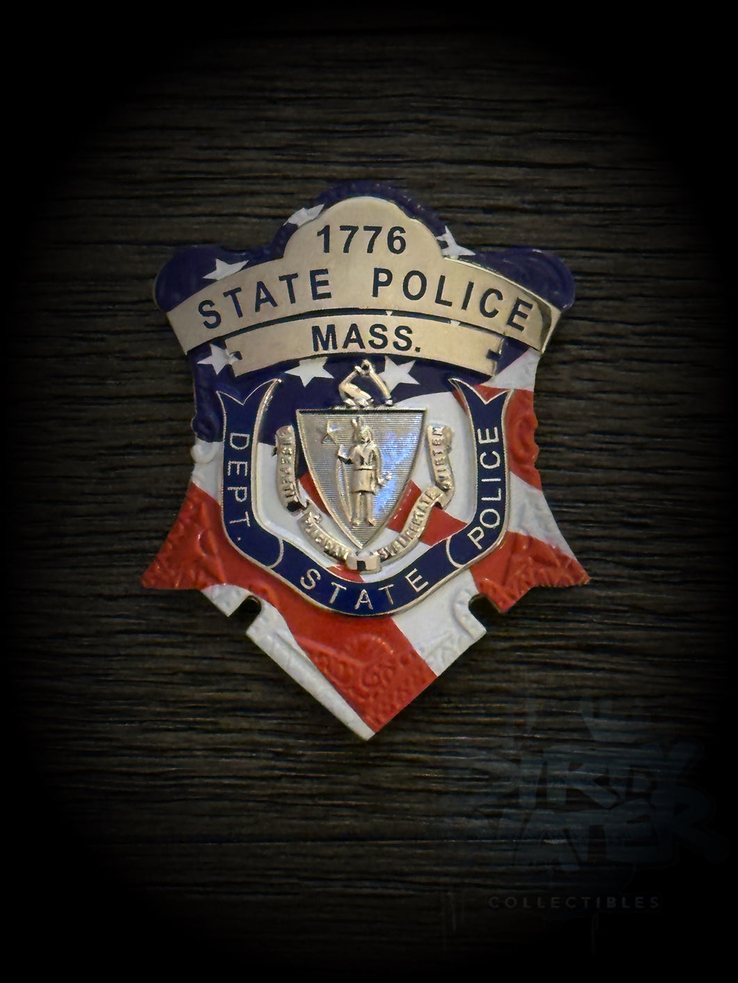 Massachusetts State Police USA 1776 Badge