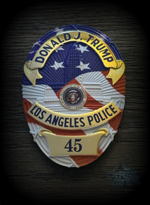 LAPD Style President Donald J. Trump 45th Commemorative Badge