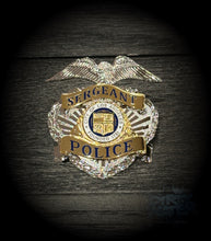 Load image into Gallery viewer, Replica LAPD Sergeant Cap Badge
