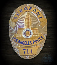 Load image into Gallery viewer, Adam-12 Replica 3 Badge Set - Officer Peter Malloy #744, Officer Jim Reed #2430 and Sergeant Joe Friday
