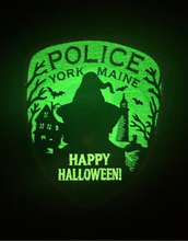 Load image into Gallery viewer, Major the Comfort Dog York Maine PD Halloween glow in the dark patch!
