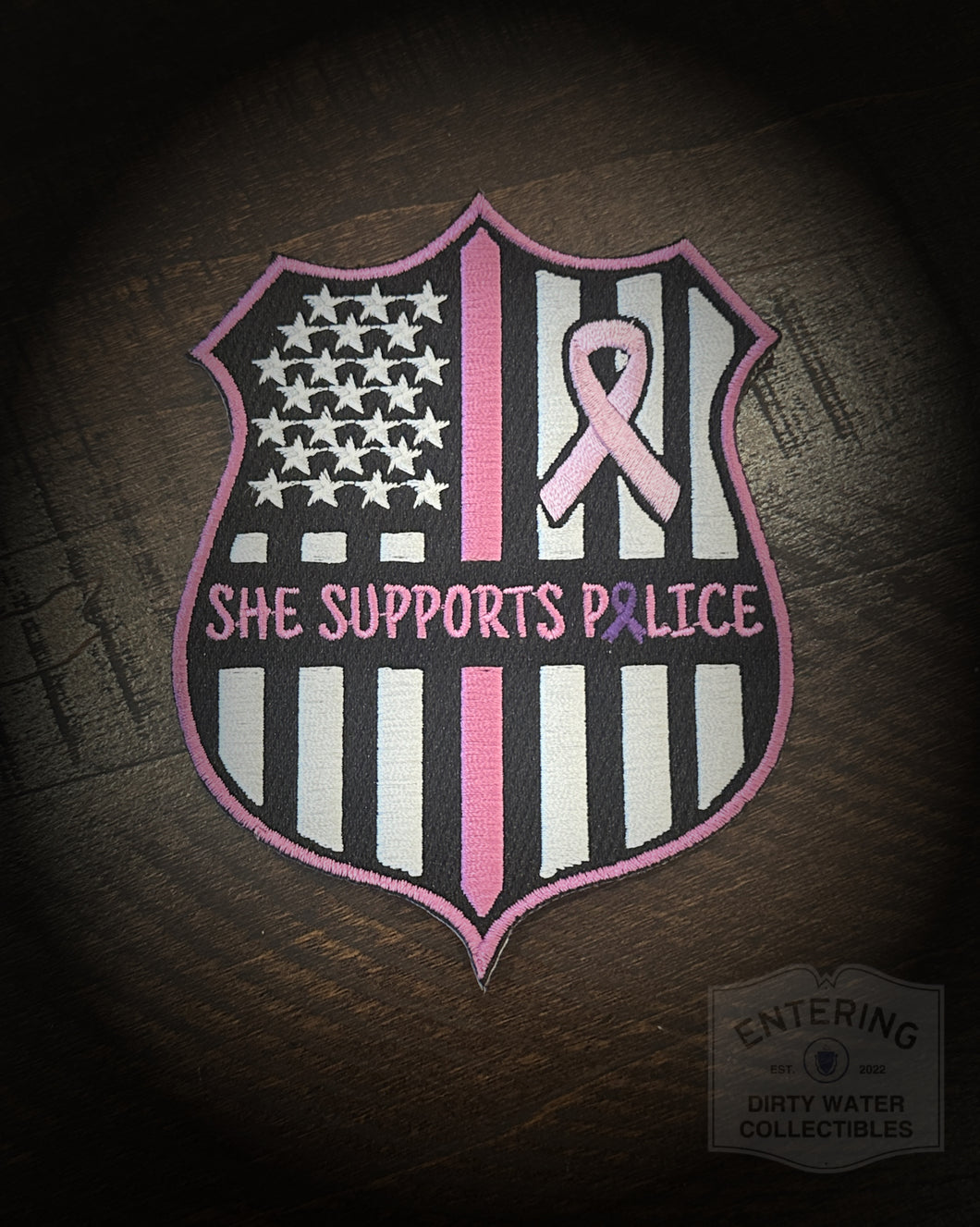 She Supports Police Breast Cancer Awareness Patch