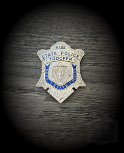 Replica Traditional Silver Massachusetts State Police badge