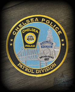 Chelsea MA Police Patrol Division Patch Silver Badge