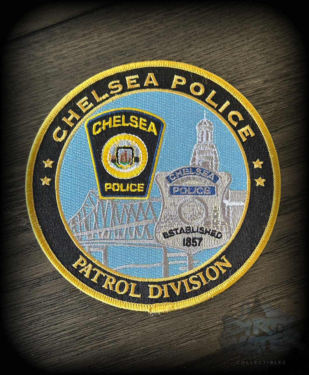 Chelsea MA Police Patrol Division Patch Silver Badge
