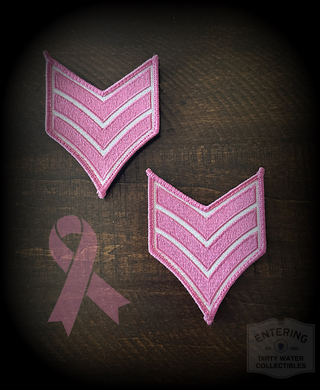 Pink Velcro Breast Cancer Awareness Chevrons (Pair)