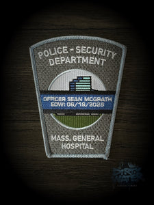 Officer Sean McGrath MGH Police Memorial Patch