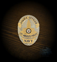 Load image into Gallery viewer, LAPD Style Military Commemorative Badge Navy
