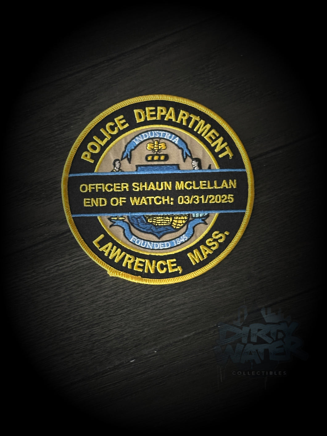 Officer Shaun McLellan Memorial Patch - Lawrence PD