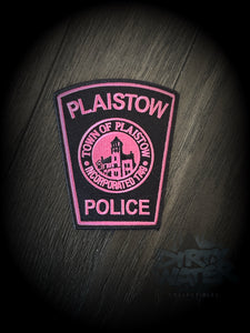 Plaistow NH Police Embroidered Breast Cancer Awareness Patch
