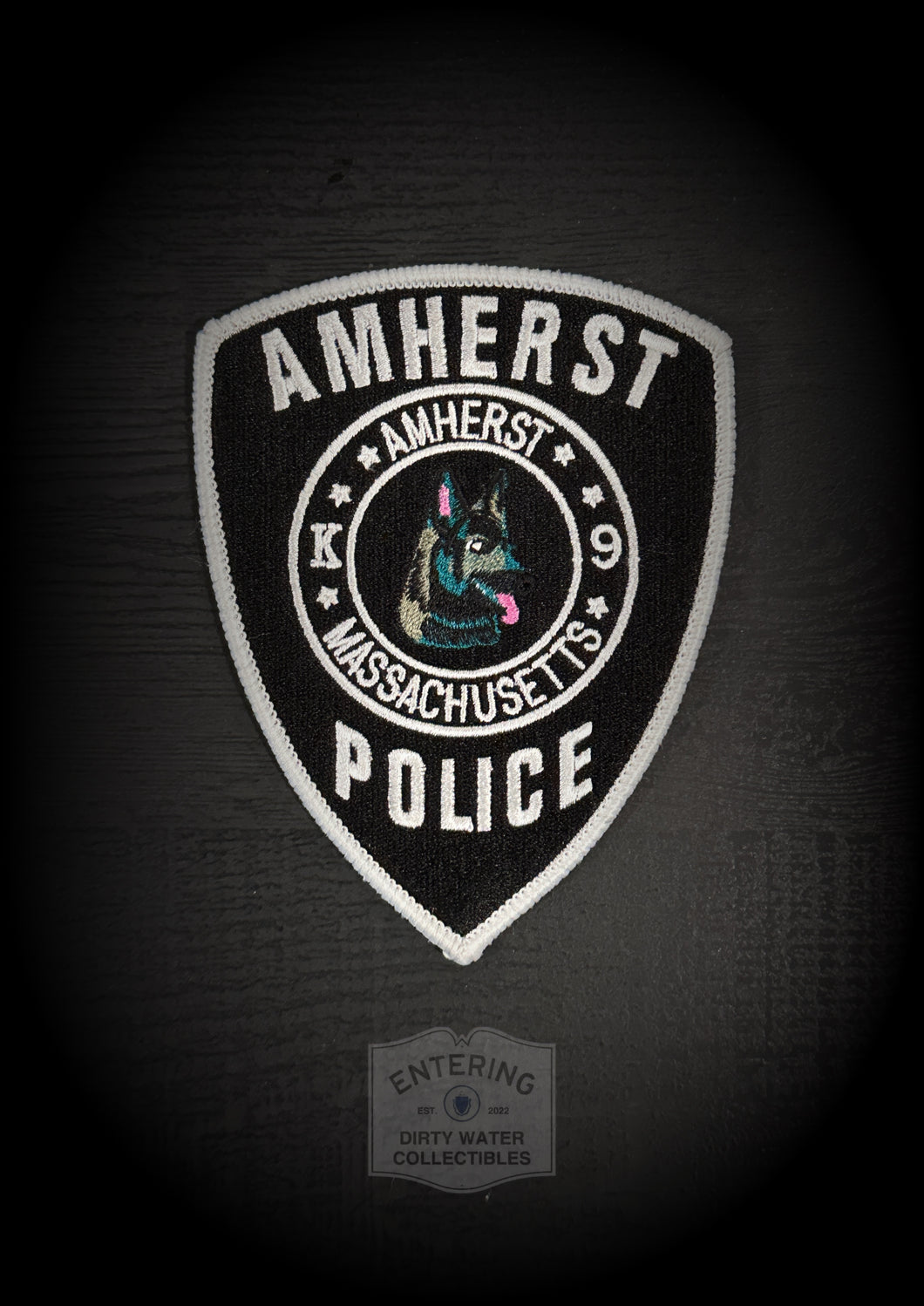 Amherst MA Police K9 Unit Embroidered Subdued Patch